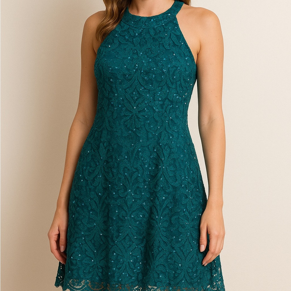 Green & Blue Sequin Altar’d State Dress